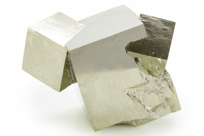 Shiny, Natural Pyrite Cube Cluster - Navajun, Spain #361936